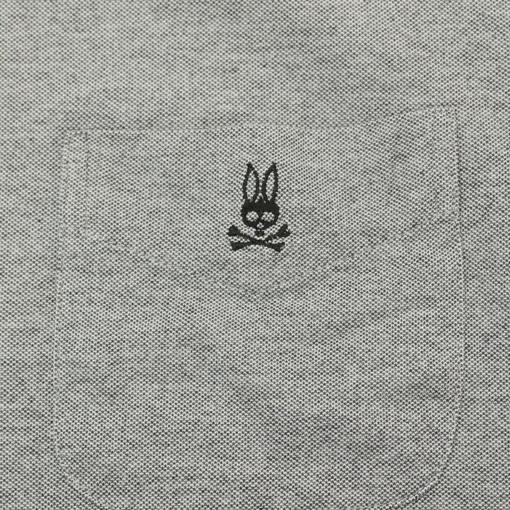 【中古】サイコバニー Psycho Bunny コットンナイロン 半袖ポロシャツ グレー【サイズXL】【 状態ランクB 】【 メンズ 】