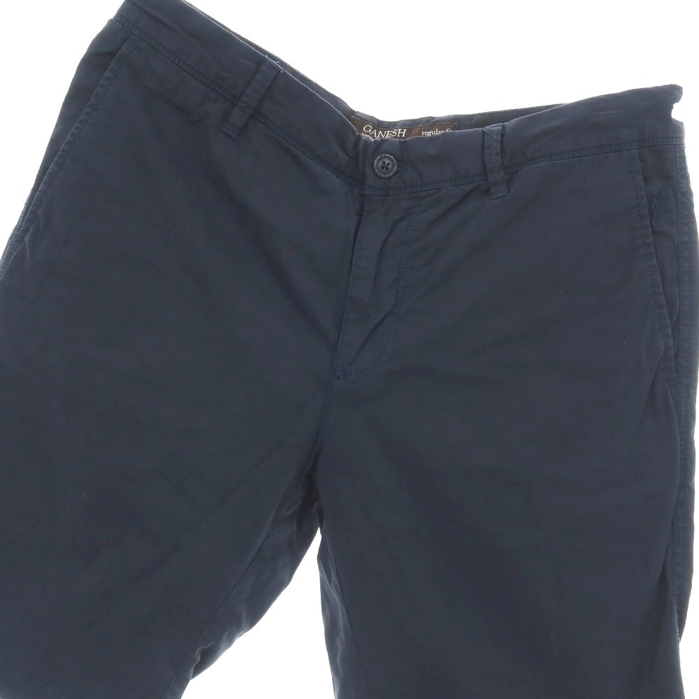 【中古】ガネーシュ ganesh ストレッチ コットン ショートパンツ ネイビー【サイズ32】【 状態ランクB 】【 メンズ 】
