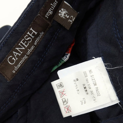 【中古】ガネーシュ ganesh ストレッチ コットン ショートパンツ ネイビー【サイズ32】【 状態ランクB 】【 メンズ 】