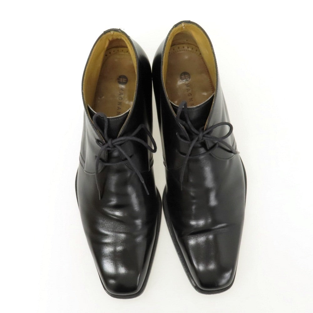 【中古】マグナーニ MAGNANNI カーフ ブーツ ブラック【サイズ41】【 状態ランクB 】【 メンズ 】