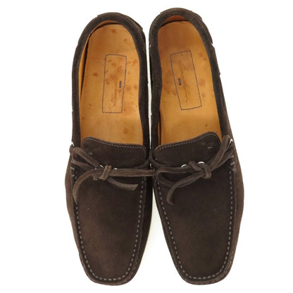 【中古】サントーニ Santoni スエード ローファー ダークブラウン【サイズ7 1/2】【 状態ランクB 】【 メンズ 】