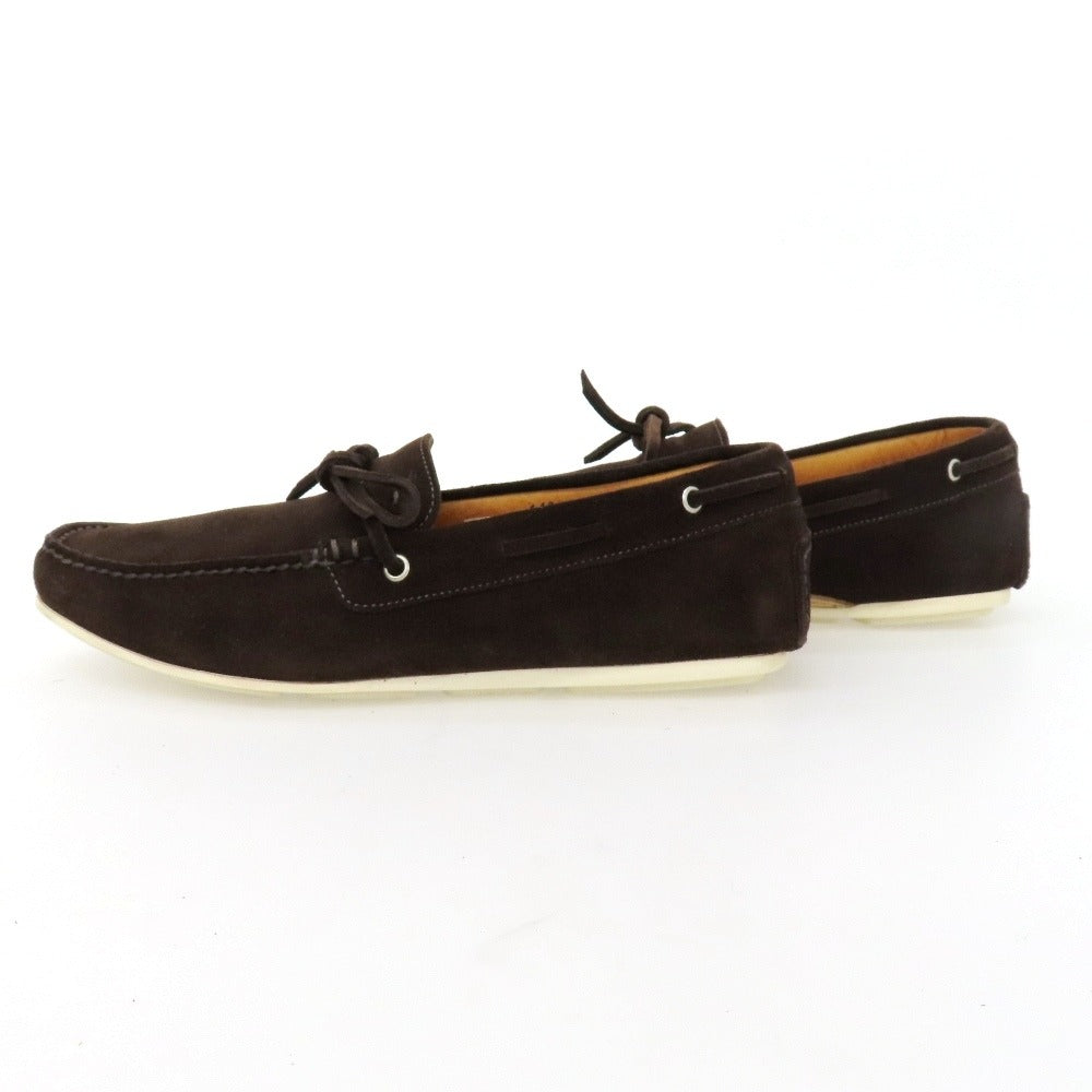 【中古】サントーニ Santoni スエード ローファー ダークブラウン【サイズ7 1/2】【 状態ランクB 】【 メンズ 】