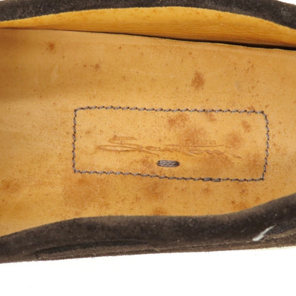 【中古】サントーニ Santoni スエード ローファー ダークブラウン【サイズ7 1/2】【 状態ランクB 】【 メンズ 】