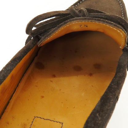 【中古】サントーニ Santoni スエード ローファー ダークブラウン【サイズ7 1/2】【 状態ランクB 】【 メンズ 】