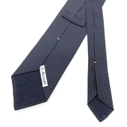 【中古】マリネッラ E.MARINELLA シルク 小紋柄ネクタイ ダークネイビー【 状態ランクB 】【 メンズ 】