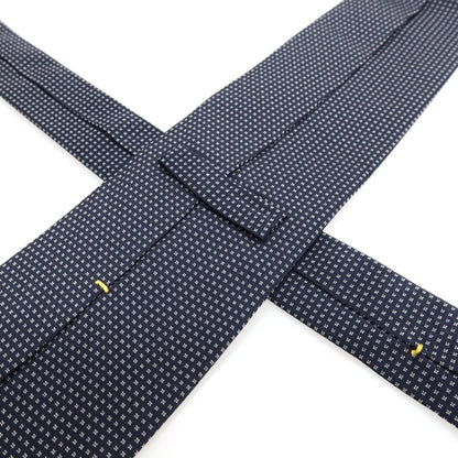 【中古】マリネッラ E.MARINELLA シルク 小紋柄ネクタイ ダークネイビー【 状態ランクB 】【 メンズ 】
