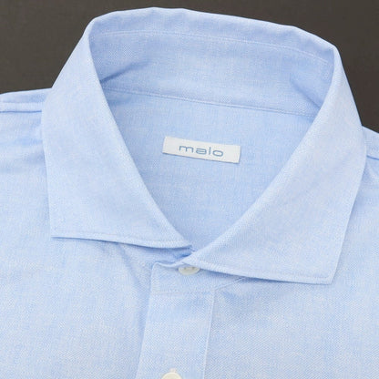 【新品】マーロ Malo ストレッチ ナイロン 半袖ポロシャツ ライトブルー【サイズ41】【 状態ランクN 】【 メンズ 】
