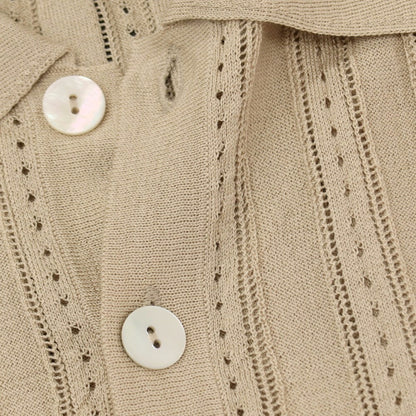 【新品アウトレット】ベルベスト Belvest コットン系 半袖 ポロニット ベージュ【サイズ50（紙タグ表記）】【 状態ランクN- 】【 メンズ 】