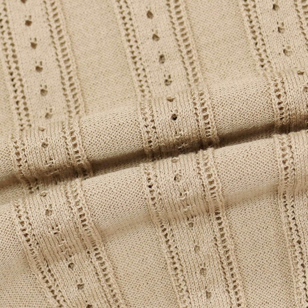 【新品アウトレット】ベルベスト Belvest コットン系 半袖 ポロニット ベージュ【サイズ50（紙タグ表記）】【 状態ランクN- 】【 メンズ 】