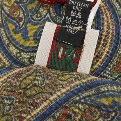 【新品】アーディーアンドシー AD&amp;C 1956 ウール 更紗柄 プリント ストール オリーブ【 状態ランクN 】【 メンズ 】