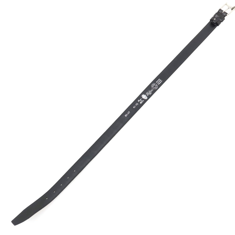 【新品】フェリージ Felisi 85/07 クロコダイル 型押しレザー ベルト ブラックxシルバー【サイズ75】【 状態ランクN 】【 メンズ 】