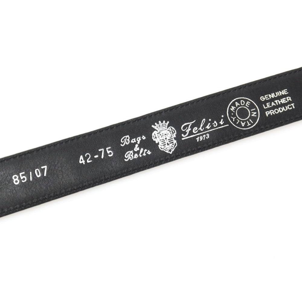 新品】フェリージ Felisi 85/07 クロコダイル 型押しレザー ベルト