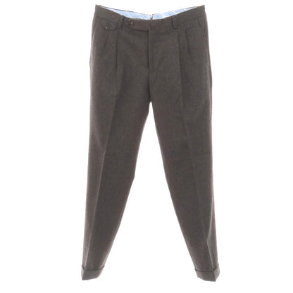 【中古】リネア パンタローニ Linea Pantaloni ウール ドレススラックスパンツ ブラウン【サイズ46】【 状態ランクA 】【 メンズ 】