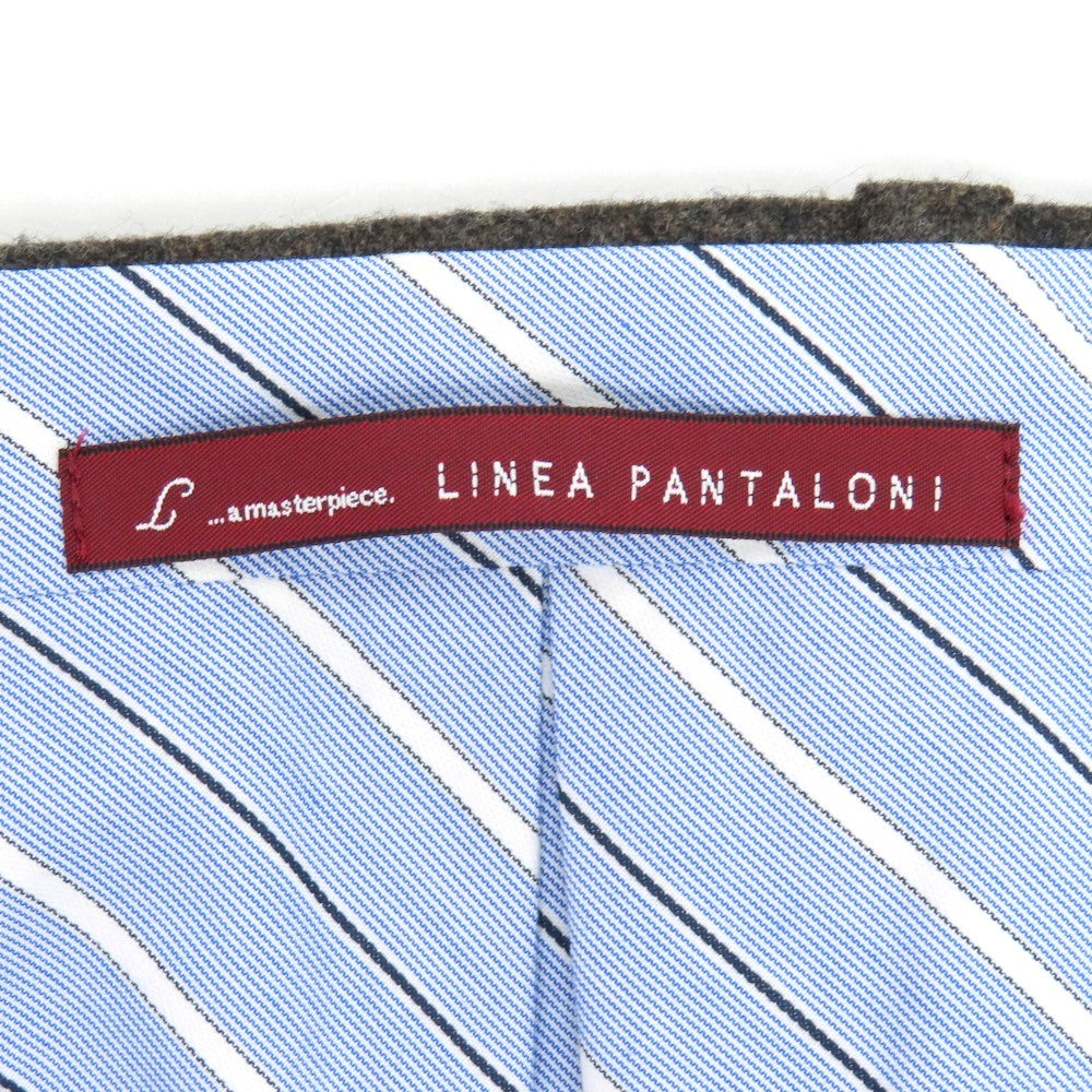 【中古】リネア パンタローニ Linea Pantaloni ウール ドレススラックスパンツ ブラウン【サイズ46】【 状態ランクA 】【 メンズ 】