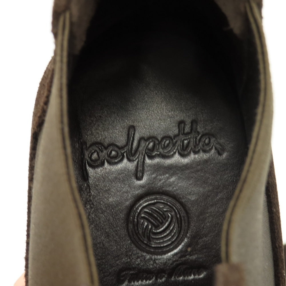 【中古】ポルペッタ polpetta スエード ブーツ ダークブラウン【サイズ39 1/2】【 状態ランクB 】【 メンズ 】
