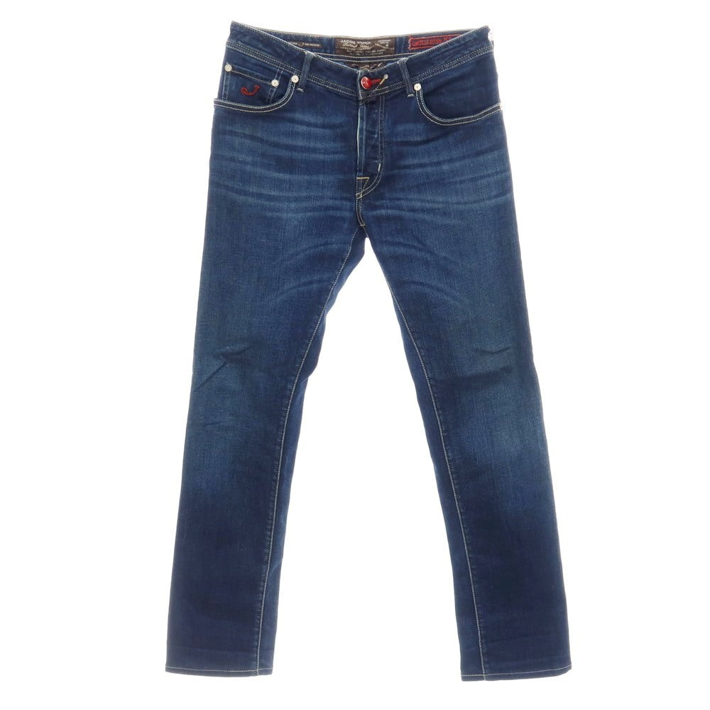 【中古】ヤコブコーエン JACOB COHEN J622 LIMITED COMFORT ストレッチ コットンポリエステル デニムパンツ ジーンズ ネイビー【サイズ32】【 状態ランクC 】【 メンズ 】