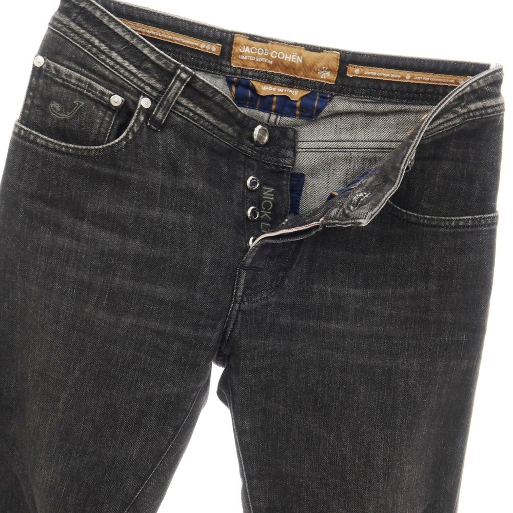 【中古】ヤコブコーエン JACOB COHEN NICK LTD コットンポリエステル デニムパンツ ジーンズ ブラック【サイズ31】【 状態ランクC 】【 メンズ 】