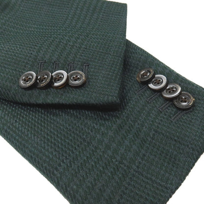 【中古】ボリオリ BOGLIOLI K.JACKET LINEA シルクウールナイロン チェック 2B テーラードジャケット グリーン【サイズ48】【 状態ランクB 】【 メンズ 】