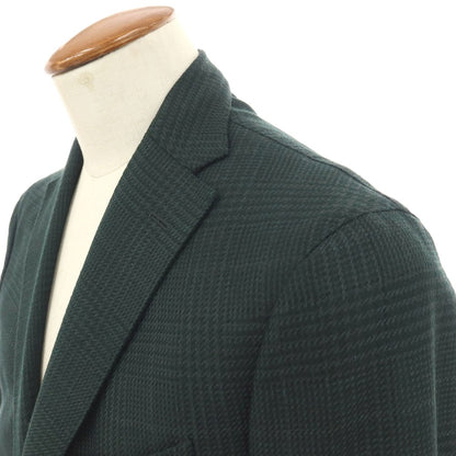 【中古】ボリオリ BOGLIOLI K.JACKET LINEA シルクウールナイロン チェック 2B テーラードジャケット グリーン【サイズ48】【 状態ランクB 】【 メンズ 】