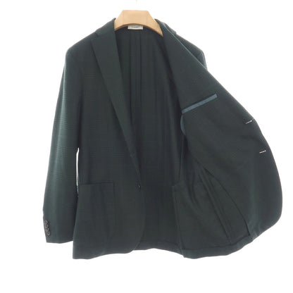 【中古】ボリオリ BOGLIOLI K.JACKET LINEA シルクウールナイロン チェック 2B テーラードジャケット グリーン【サイズ48】【 状態ランクB 】【 メンズ 】