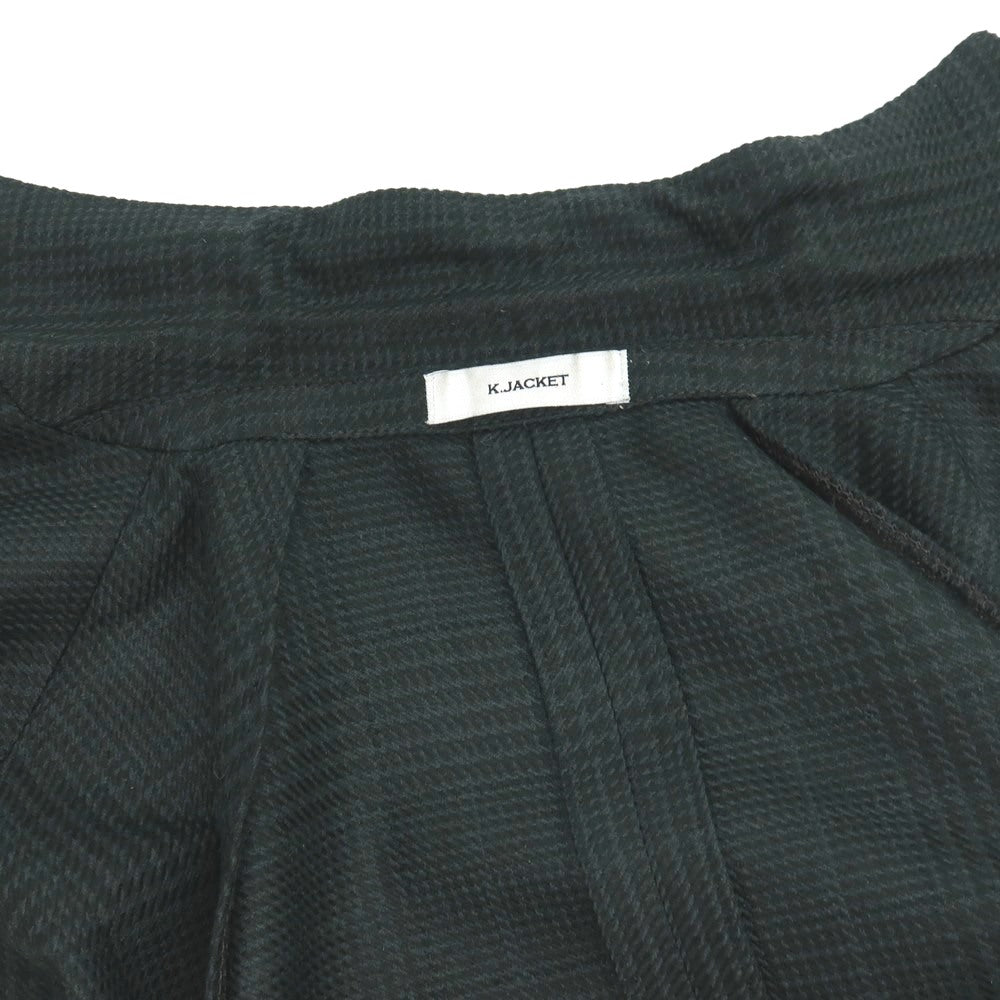 【中古】ボリオリ BOGLIOLI K.JACKET LINEA シルクウールナイロン チェック 2B テーラードジャケット グリーン【サイズ48】【 状態ランクB 】【 メンズ 】