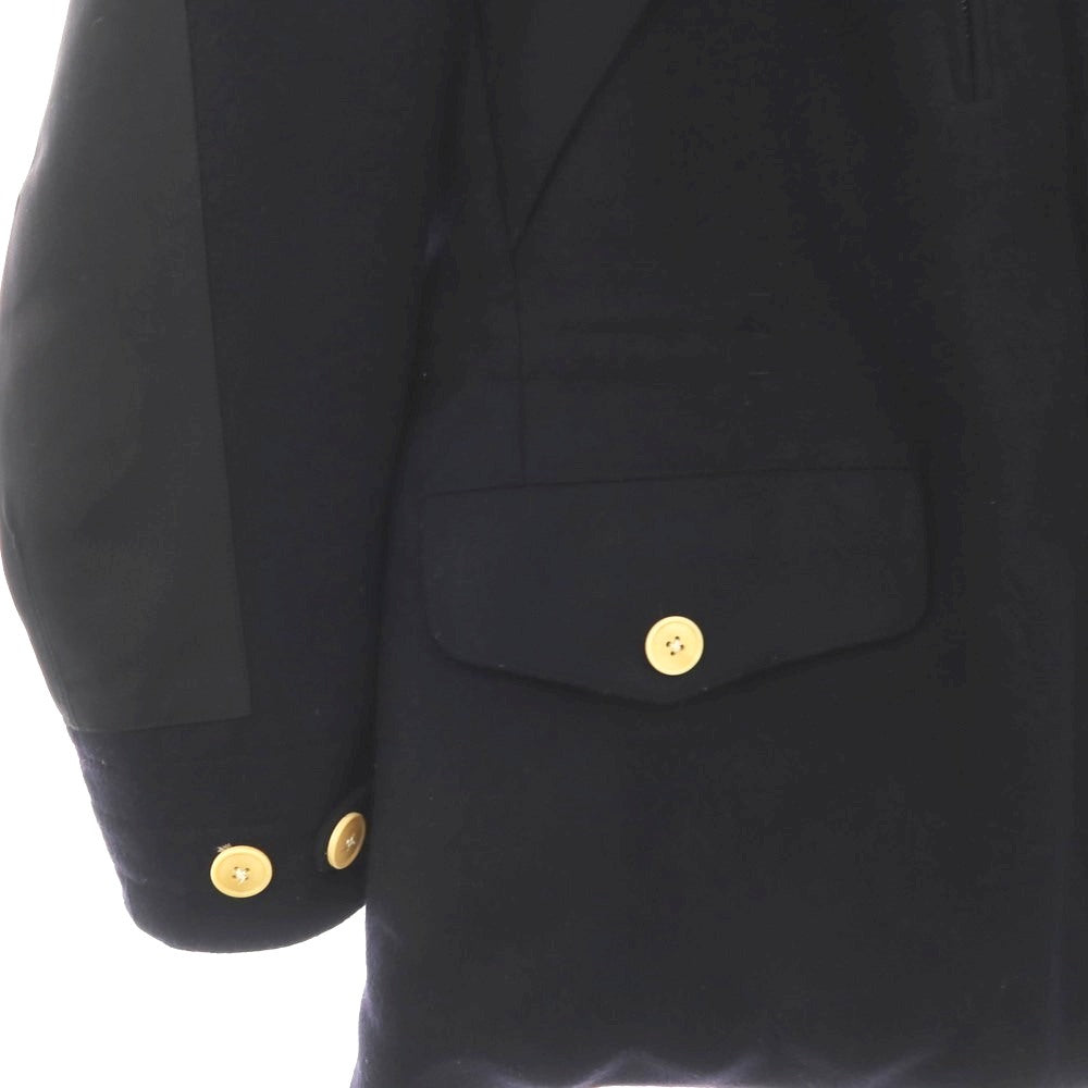 【中古】タケオキクチ TAKEO KIKUCHI TOKITO ウール フーデッド 中綿ブルゾン ネイビー【サイズ3】【 状態ランクB 】【 メンズ 】
