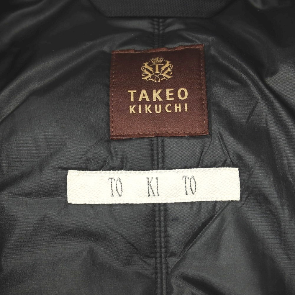 【中古】タケオキクチ TAKEO KIKUCHI TOKITO ウール フーデッド 中綿ブルゾン ネイビー【サイズ3】【 状態ランクB 】【 メンズ 】
