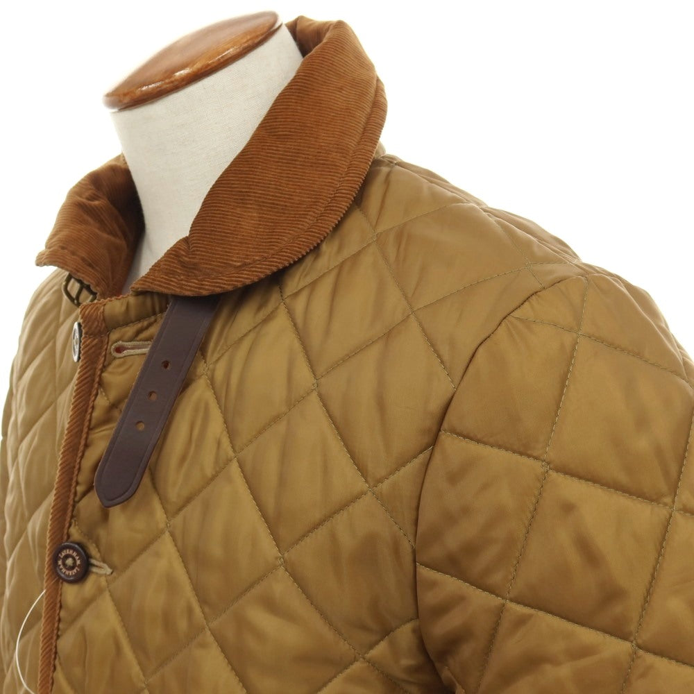 【中古】ラベンハム LAVENHAM ポリエステル系 キルティング 中綿ブルゾン オーカー【サイズ38】【 状態ランクB 】【 メンズ 】