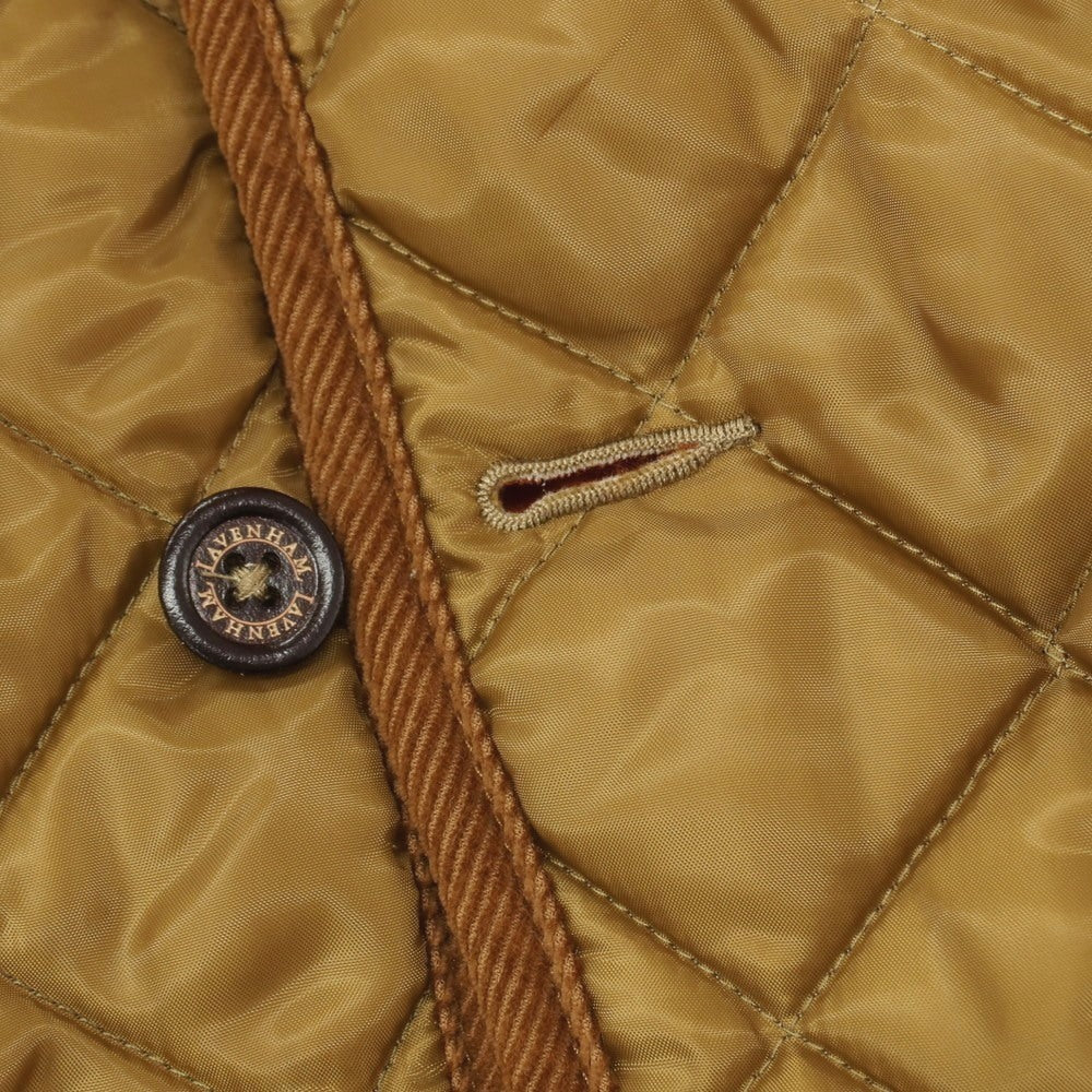 【中古】ラベンハム LAVENHAM ポリエステル系 キルティング 中綿ブルゾン オーカー【サイズ38】【 状態ランクB 】【 メンズ 】