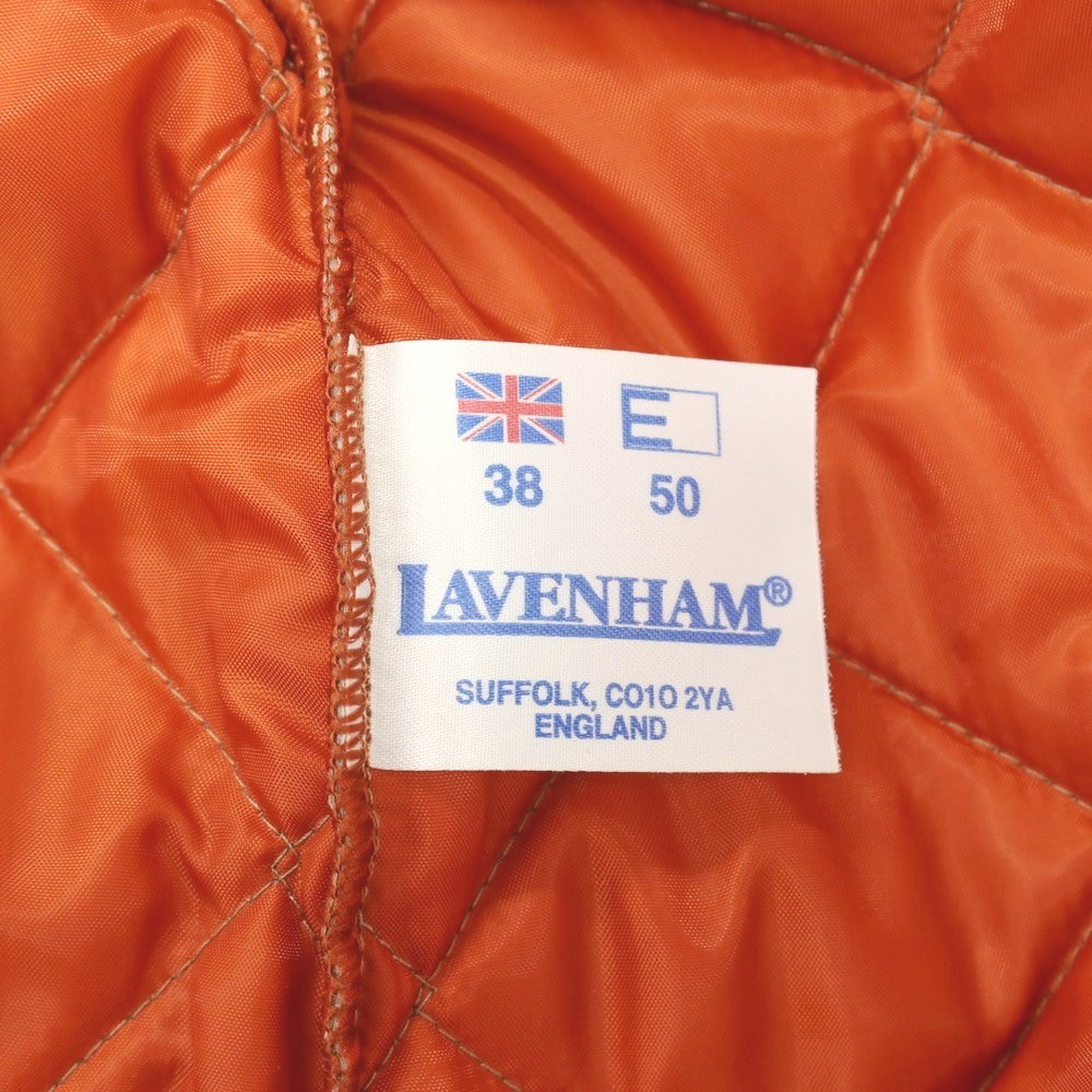 【中古】ラベンハム LAVENHAM ポリエステル系 キルティング 中綿ブルゾン オーカー【サイズ38】【 状態ランクB 】【 メンズ 】