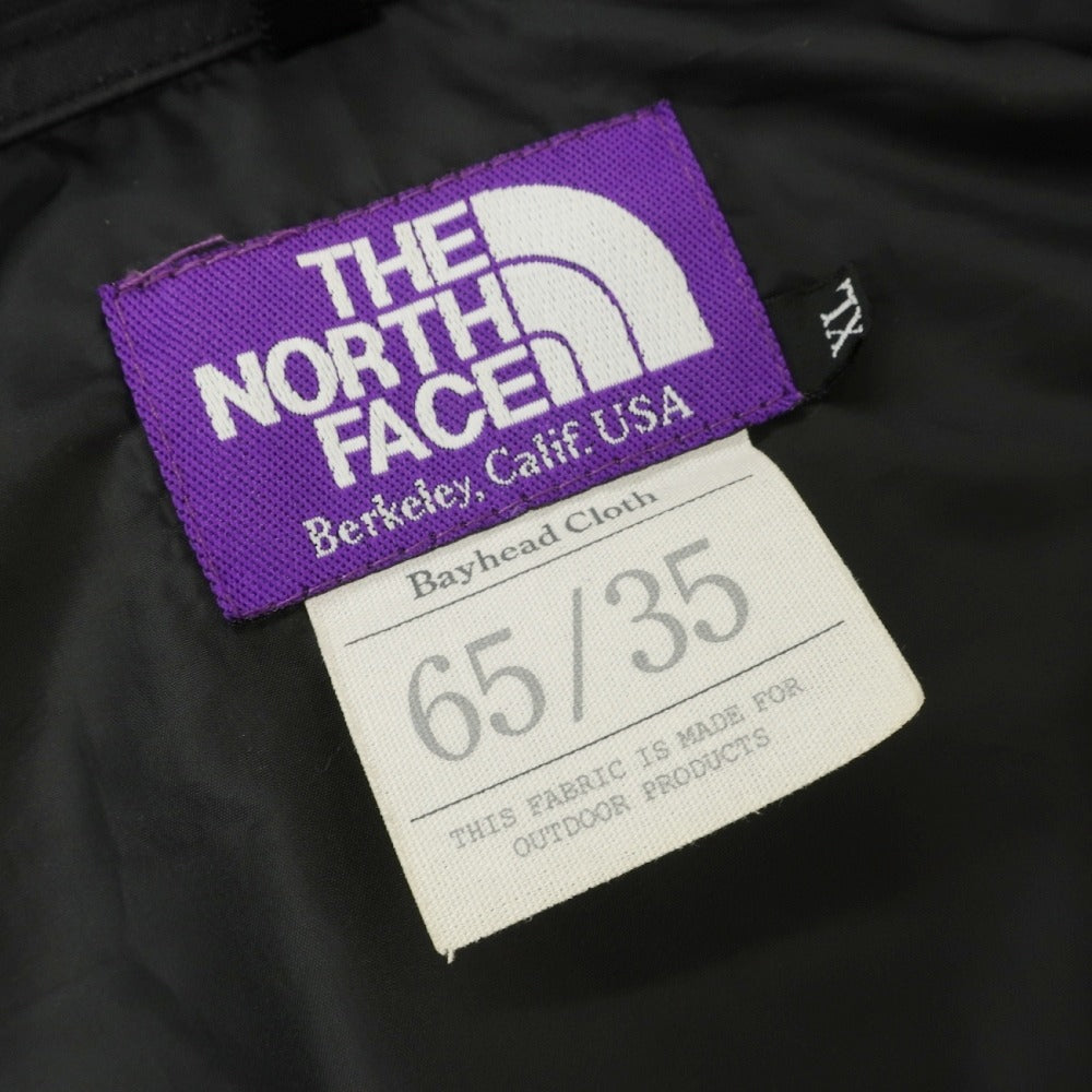 【中古】ザノースフェイスパープルレーベル THE NORTH FACE PURPLE LABEL ポリエステルコットン マウンテンパーカー ブラック【サイズXL】【 状態ランクC 】【 メンズ 】