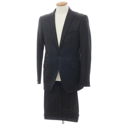 【中古】タケオキクチ TAKEO KIKUCHI ウールポリウレタン 1つボタンスーツ ブラック【サイズ3】【 状態ランクD 】【 メンズ 】