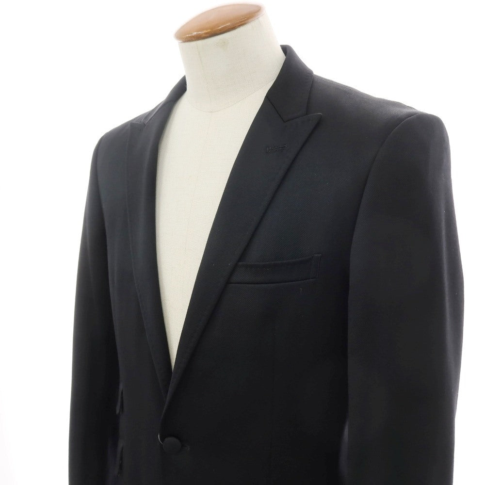 【中古】タケオキクチ TAKEO KIKUCHI ウールポリウレタン 1つボタンスーツ ブラック【サイズ3】【 状態ランクD 】【 メンズ 】