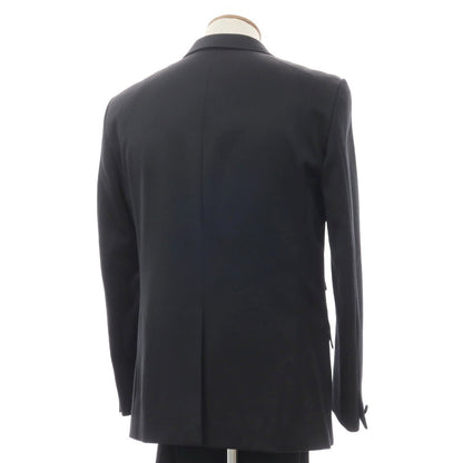 【中古】タケオキクチ TAKEO KIKUCHI ウールポリウレタン 1つボタンスーツ ブラック【サイズ3】【 状態ランクD 】【 メンズ 】