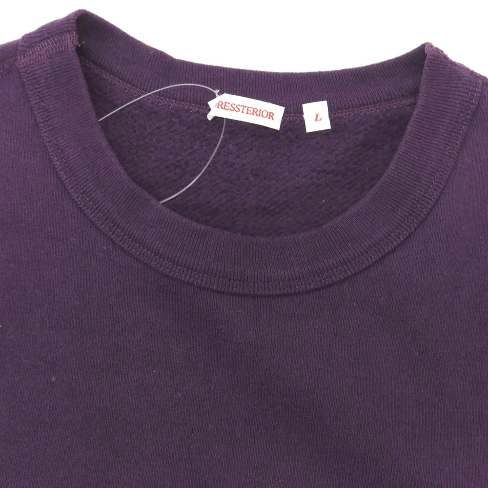 【中古】ドレステリア DRESSTERIOR コットン クルーネック スウェット パープル【サイズL】【 状態ランクC 】【 メンズ 】