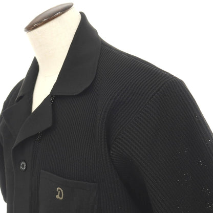 【中古】ドレステリア DRESSTERIOR ポリエステル オープンカラー 半袖ニットシャツ ブラック【サイズXL】【 状態ランクB 】【 メンズ 】