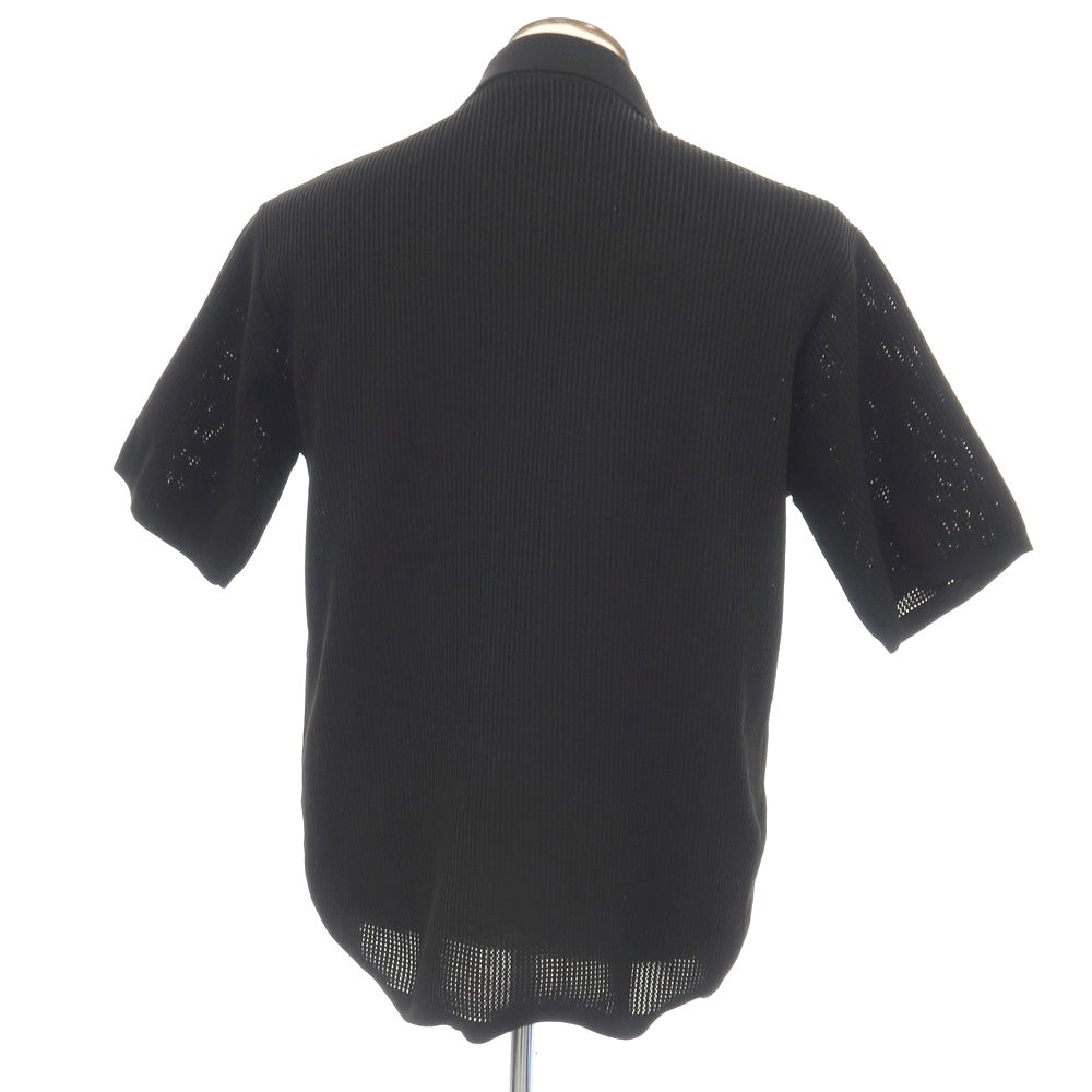 【中古】ドレステリア DRESSTERIOR ポリエステル オープンカラー 半袖ニットシャツ ブラック【サイズXL】【 状態ランクB 】【 メンズ 】