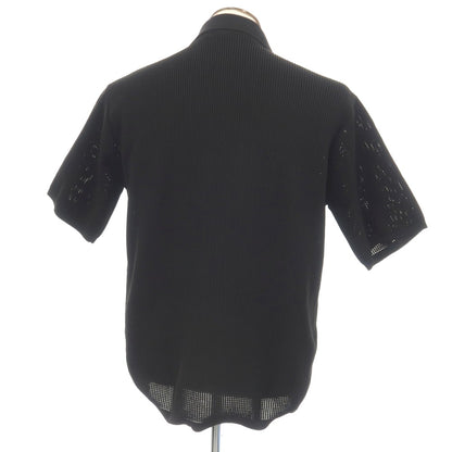 【中古】ドレステリア DRESSTERIOR ポリエステル オープンカラー 半袖ニットシャツ ブラック【サイズXL】【 状態ランクB 】【 メンズ 】