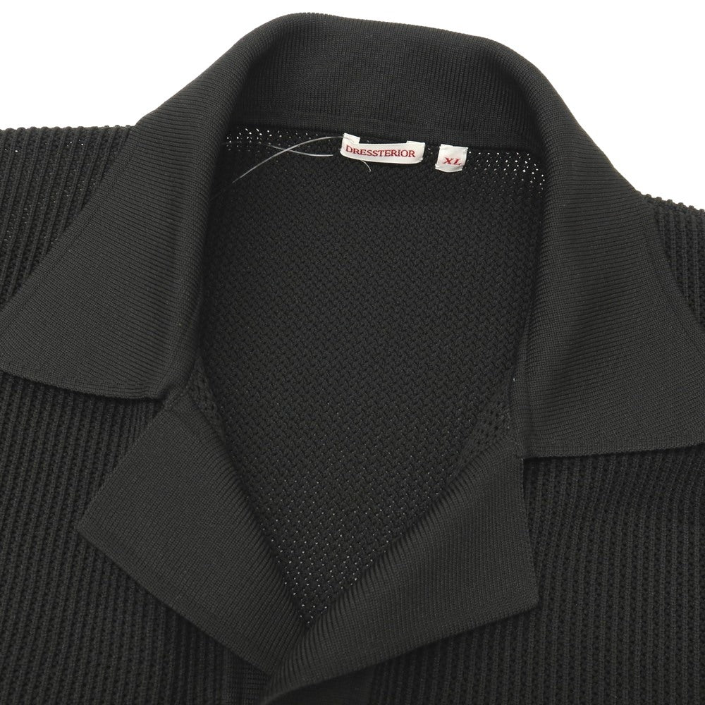 【中古】ドレステリア DRESSTERIOR ポリエステル オープンカラー 半袖ニットシャツ ブラック【サイズXL】【 状態ランクB 】【 メンズ 】