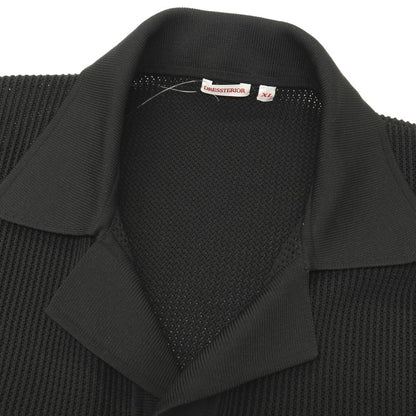 【中古】ドレステリア DRESSTERIOR ポリエステル オープンカラー 半袖ニットシャツ ブラック【サイズXL】【 状態ランクB 】【 メンズ 】