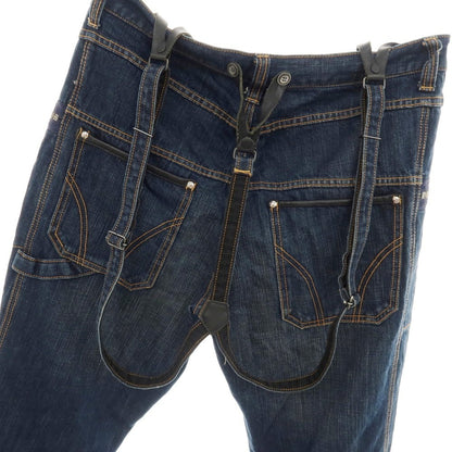 【中古】フォーティーカラッツアンドゴーニーゴ 40ct&amp;525 コットン サスペンダー付き デニムパンツ ジーンズ ネイビー【サイズ88】【 状態ランクB 】【 メンズ 】