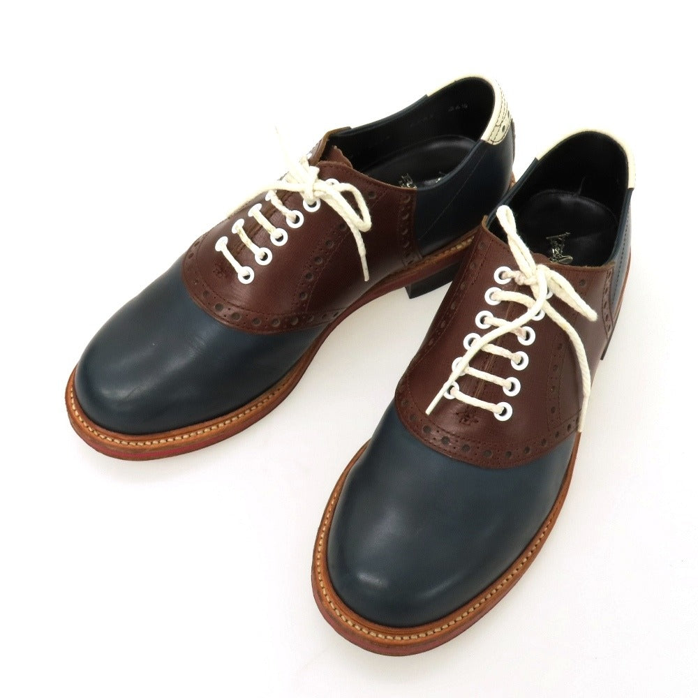 【中古】リーガル REGAL レザー ドレスシューズ ネイビーxブラウン【サイズ26 1/2】【 状態ランクC 】【 メンズ 】