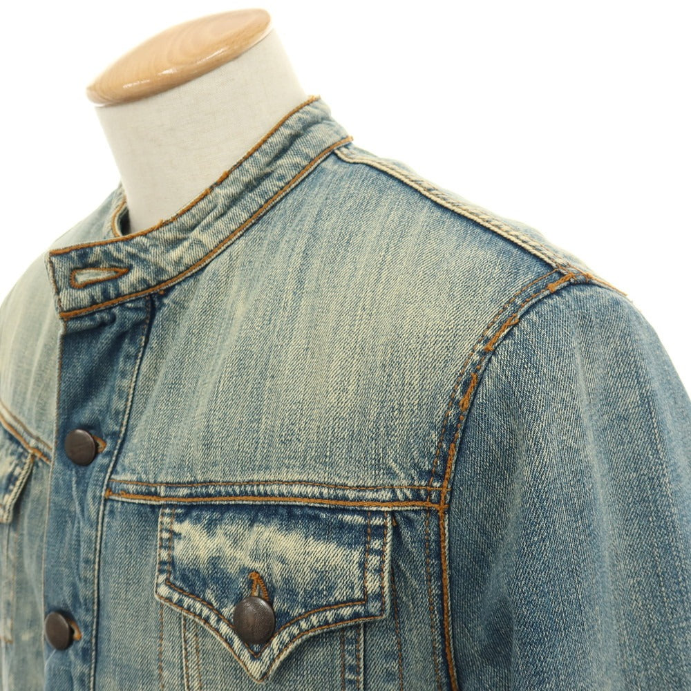 【中古】ディーケーエヌワイジーンズ DKNY JEANS コットンポリエステルナイロン 中綿入り デニムジャケット ブルー【サイズS】【 状態ランクC 】【 メンズ 】