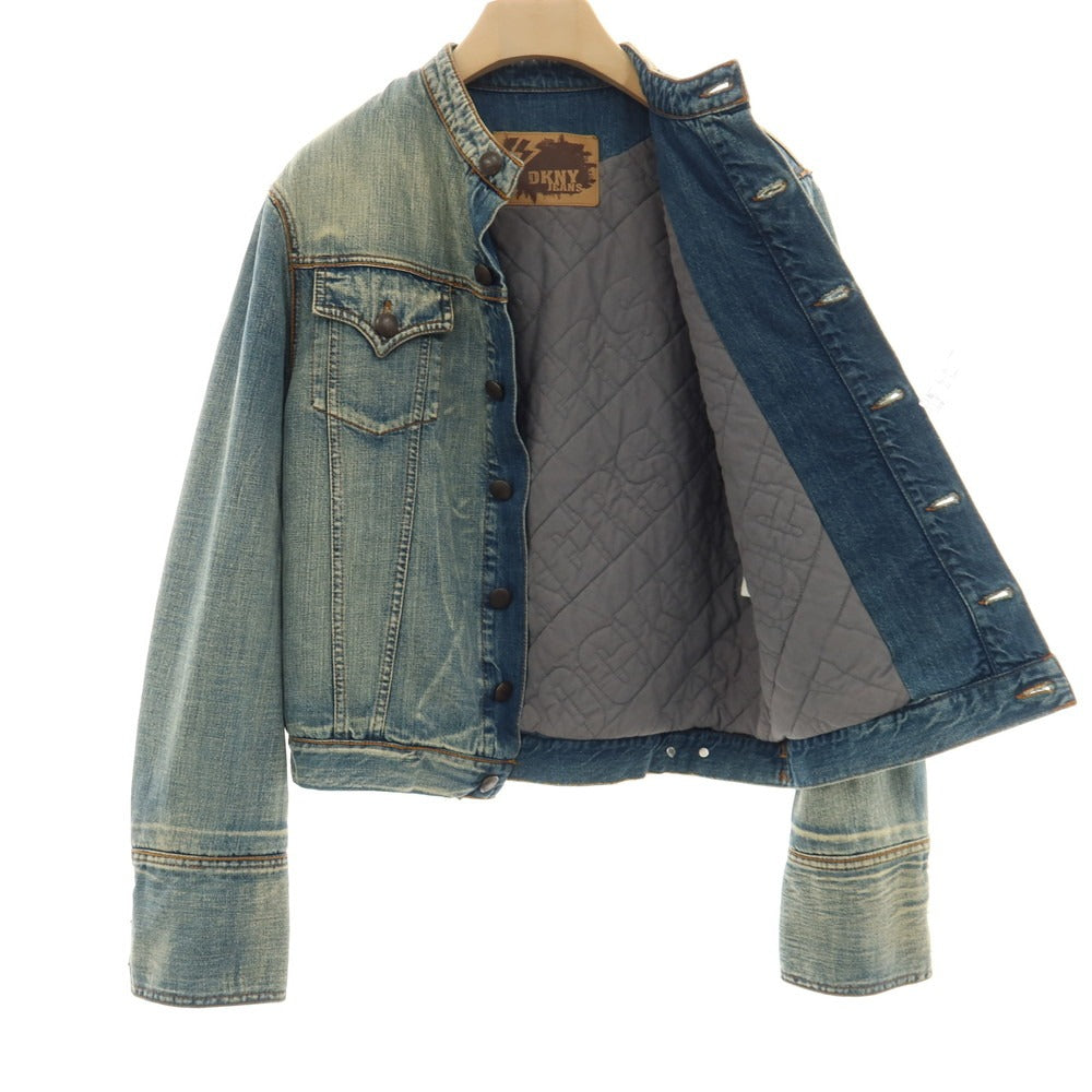 【中古】ディーケーエヌワイジーンズ DKNY JEANS コットンポリエステルナイロン 中綿入り デニムジャケット ブルー【サイズS】【 状態ランクC 】【 メンズ 】