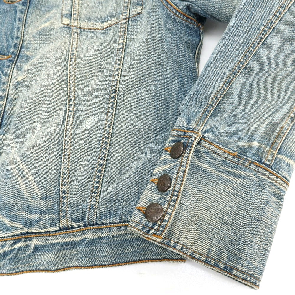 【中古】ディーケーエヌワイジーンズ DKNY JEANS コットンポリエステルナイロン 中綿入り デニムジャケット ブルー【サイズS】【 状態ランクC 】【 メンズ 】