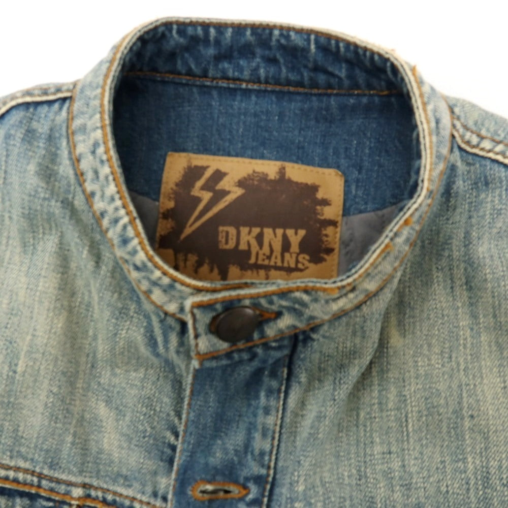 【中古】ディーケーエヌワイジーンズ DKNY JEANS コットンポリエステルナイロン 中綿入り デニムジャケット ブルー【サイズS】【 状態ランクC 】【 メンズ 】