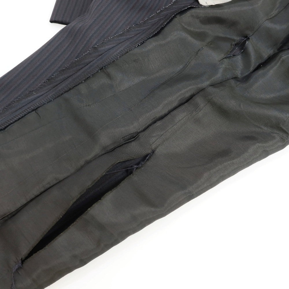 【中古】タリアトーレ TAGLIATORE スリーピース ウール ヘリンボーン ストライプ 2つボタンスーツ ダークグレーxブラック【サイズ46】【 状態ランクD 】【 メンズ 】