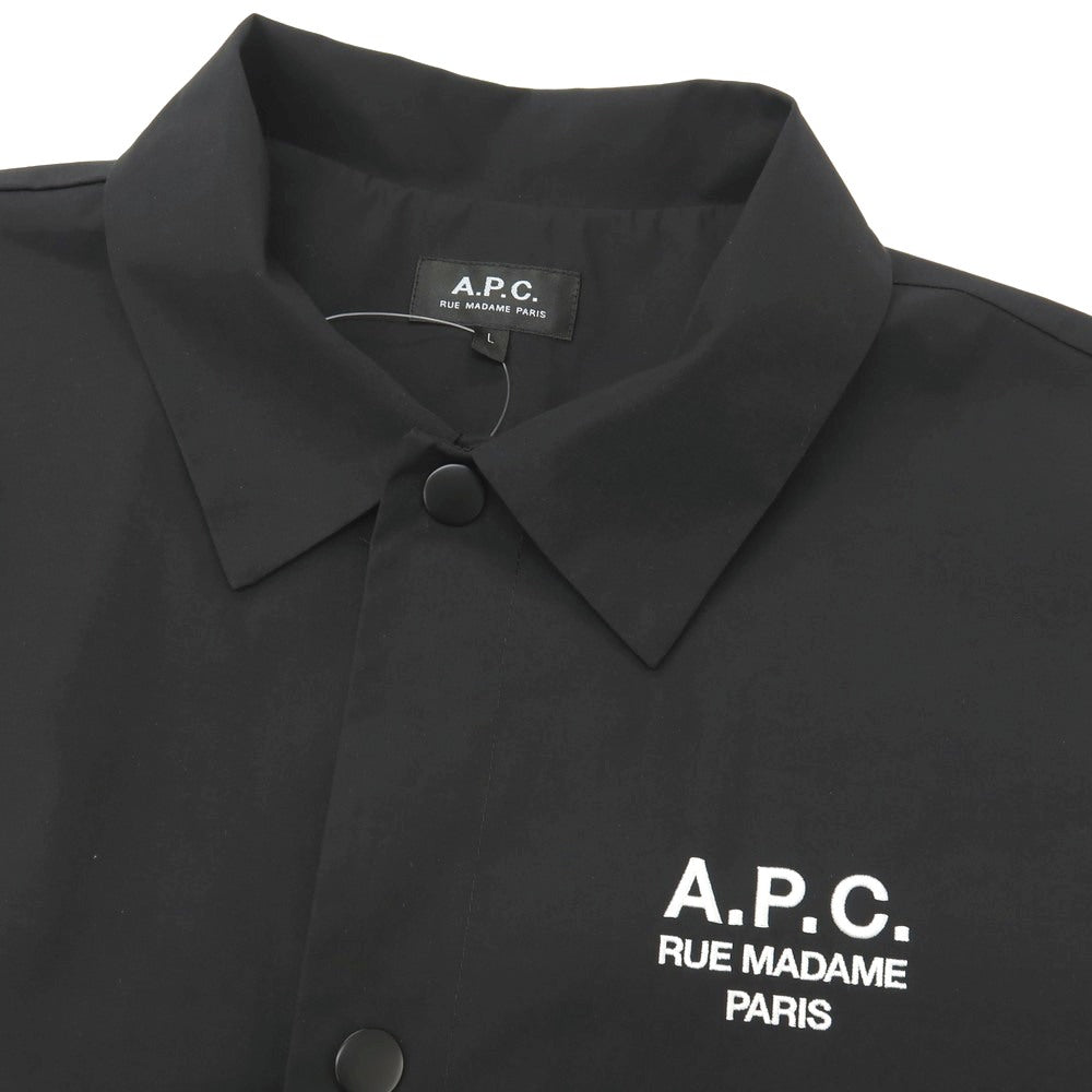 【中古】アーペーセー A.P.C. ポリエステルコットン コーチジャケット ブラック【サイズL】【 状態ランクB 】【 メンズ 】