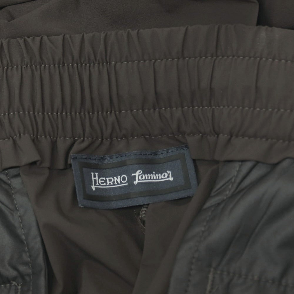 【中古】ヘルノ Herno Laminar ストレッチ ナイロン イージーパンツ ダークブラウン【サイズM】【 状態ランクB 】【 メンズ 】