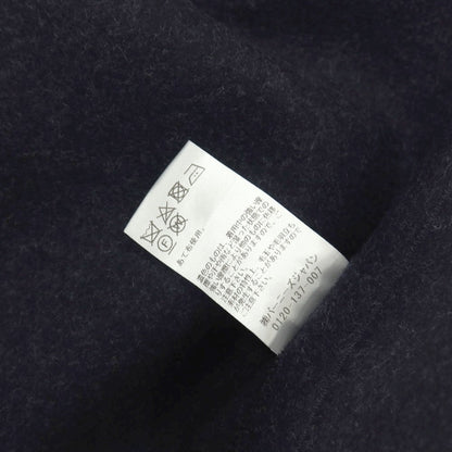 【中古】バーニーズニューヨーク BARNEYS NEWYORK ウールナイロンカシミヤ ハウンドトゥース調 1B ノーカラージャケット ネイビー【サイズL】【 状態ランクA 】【 メンズ 】